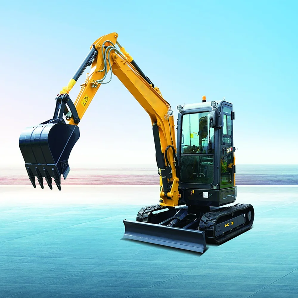 Rubber Tracks Excavator Machine YMC MC17 MC18 2 ton Digger Diesel Crawler-Moving Hydraulic Mini Excavator