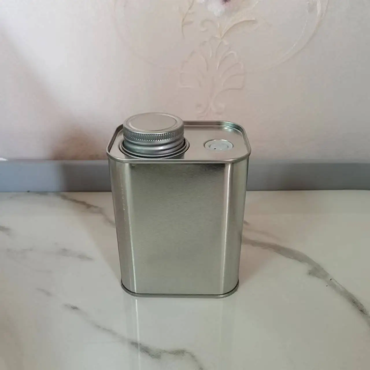 Coffee Bean Powder Tin Can Packaging Wholesale 150g Square Tinplate Metal Air Valve Sealed Can