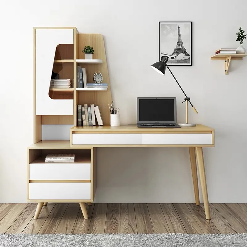 Modern Kid Use School Table Home Furniture Wooden Desktop Study Desk Children Table Make Up Table Bedroom Dresser With Cabinet