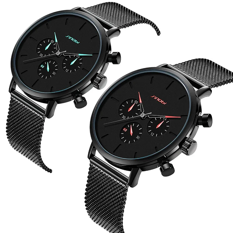 Famous Brands Luxury Wrist Watches SINOBI montre homme Chinese Wholesale 3atm Men Watches Stainless Steel Custom Quartz Watch
