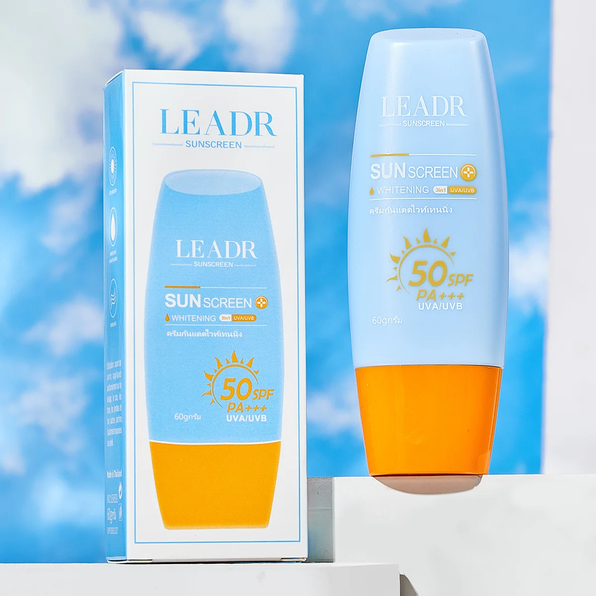 Private Label Natural Moisturizing Shimmer Glow SPF 60+ Zinc Sun Block Lotion Japanese Tinted Sunscreen