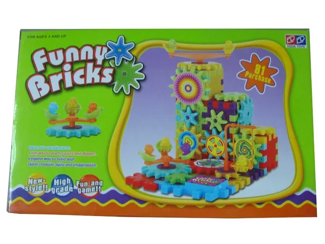  81 PCS Funny Electric Brick Gear Building Toy Set Interlocking Learning