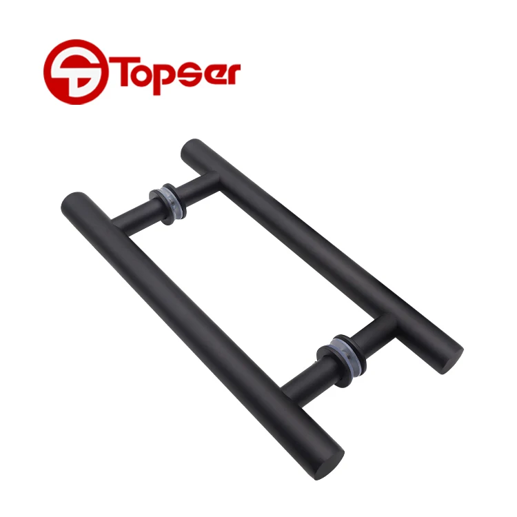 Shower Room Stainless Steel 8 Inches Back To Back 25MM Shower Handle Sliding Glass Door Big Circle Handle