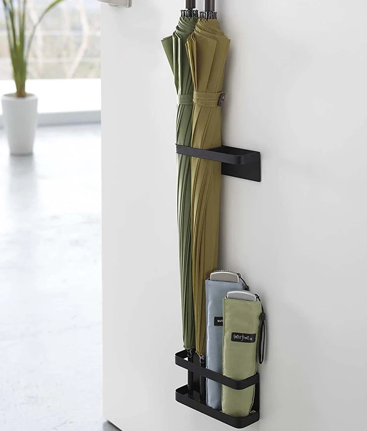 HJH552 Magnet Portable Wall Mounted Umbrella Stand Rack Umbrella Storage Holder Shelf for Home Office Umbrella Holder