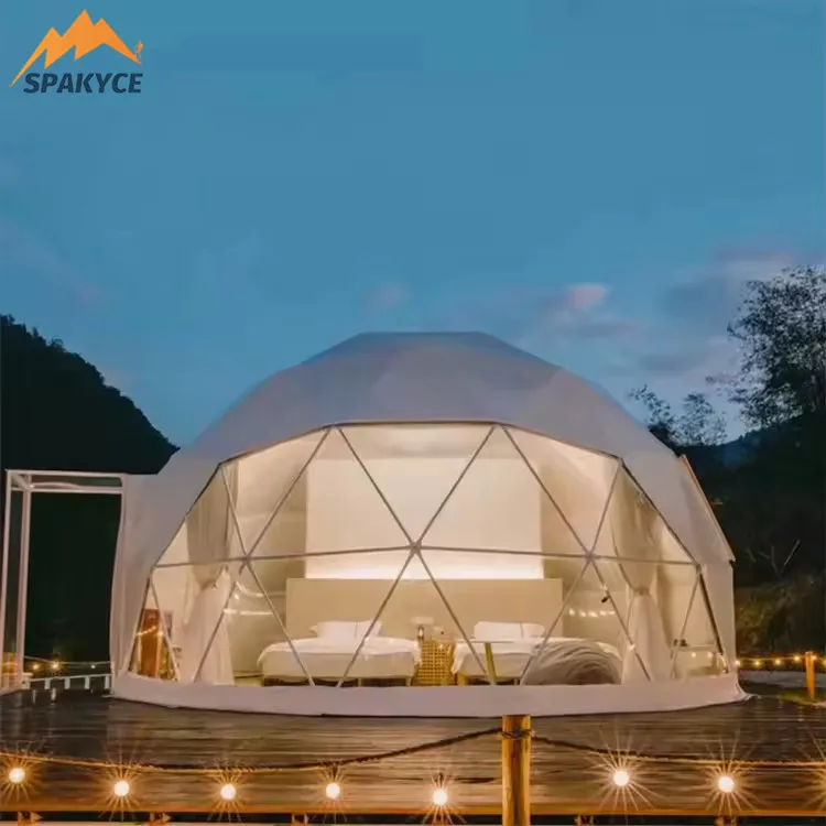 High quality waterproof Exhibition Resort Hotel Garden Glamping Globe Igloo Ball House Camping Yurt