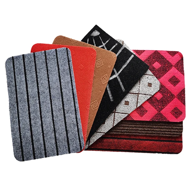 Factory wholesale price non woven needle punched jacquard carpet flooring mat