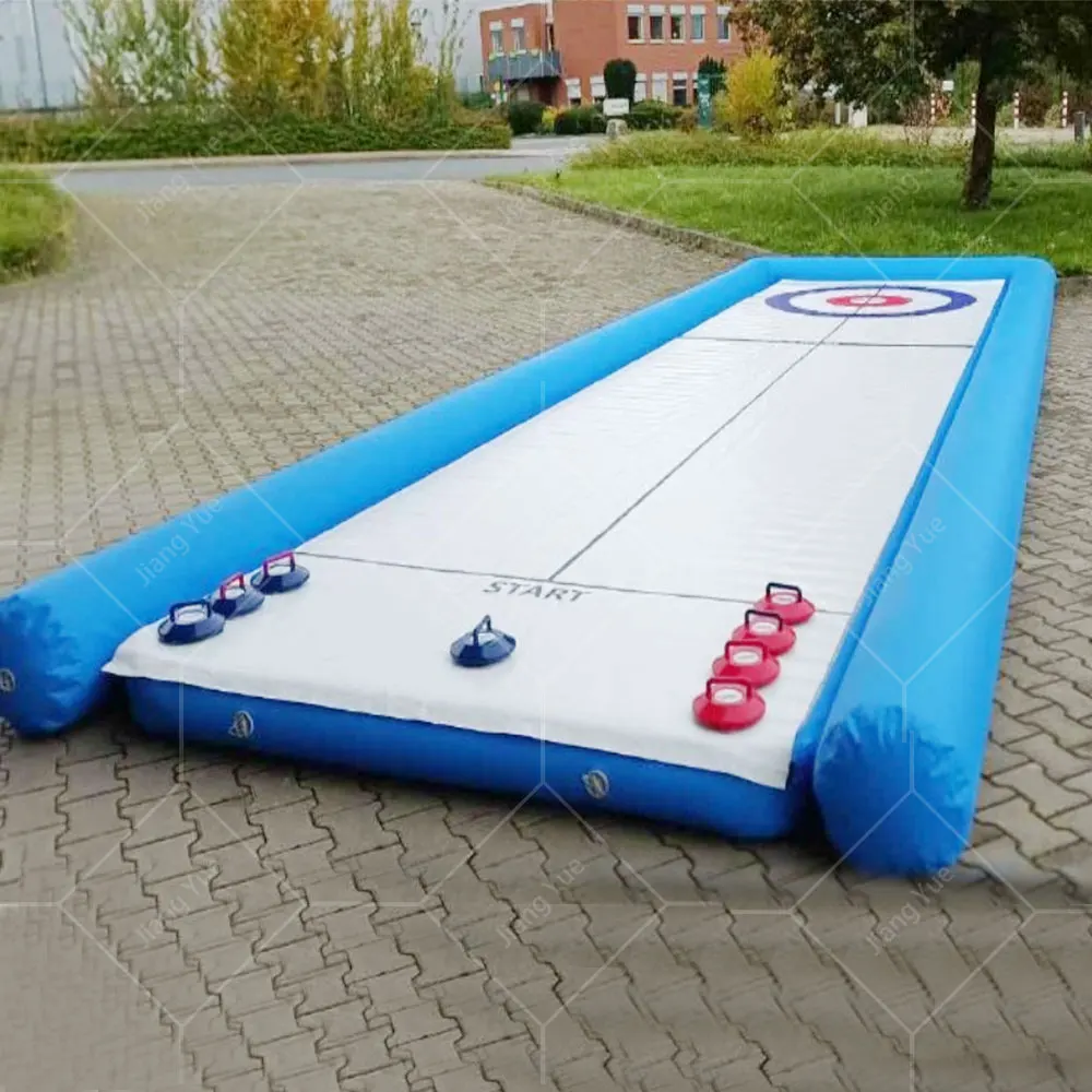 Portable Street Ice Rink Curling Mat Sport Game Customized Inflatable Curling Rink Board With Stones