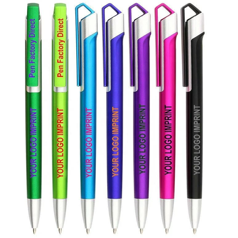 2024 new premium metallic plastic ballpoint pen with custom logo for promotional-support 0.7mm blue semi gel ink  pen