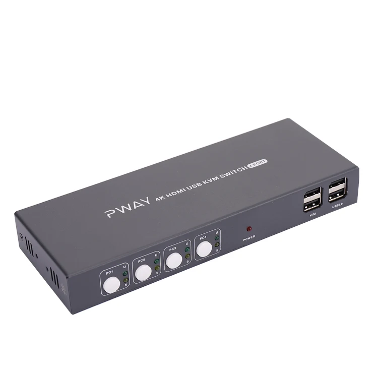 PWAY Hot Key 4K USB2.0 High Quality 4 Port HDM I KVM Switch For Smart Home