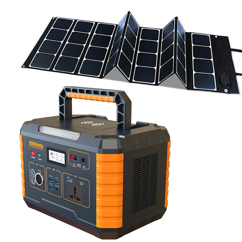 110V 220V AC DC портативная электростанция солнечной генератор Power bank 1000W 500W 330W для кемпинга на открытом воздухе RV аварийного дома