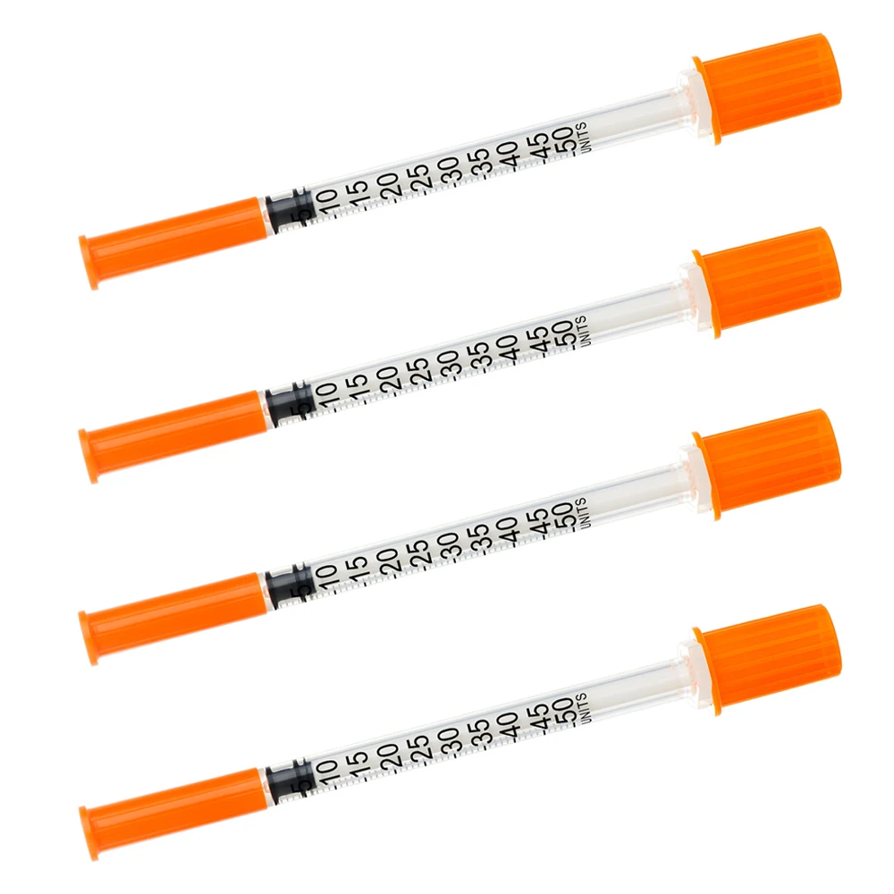 Sterile Disposable Medical Painless U-40 U-100 0.3ml 0.5ml 1ml Insulin Syringe  for Painless Injection