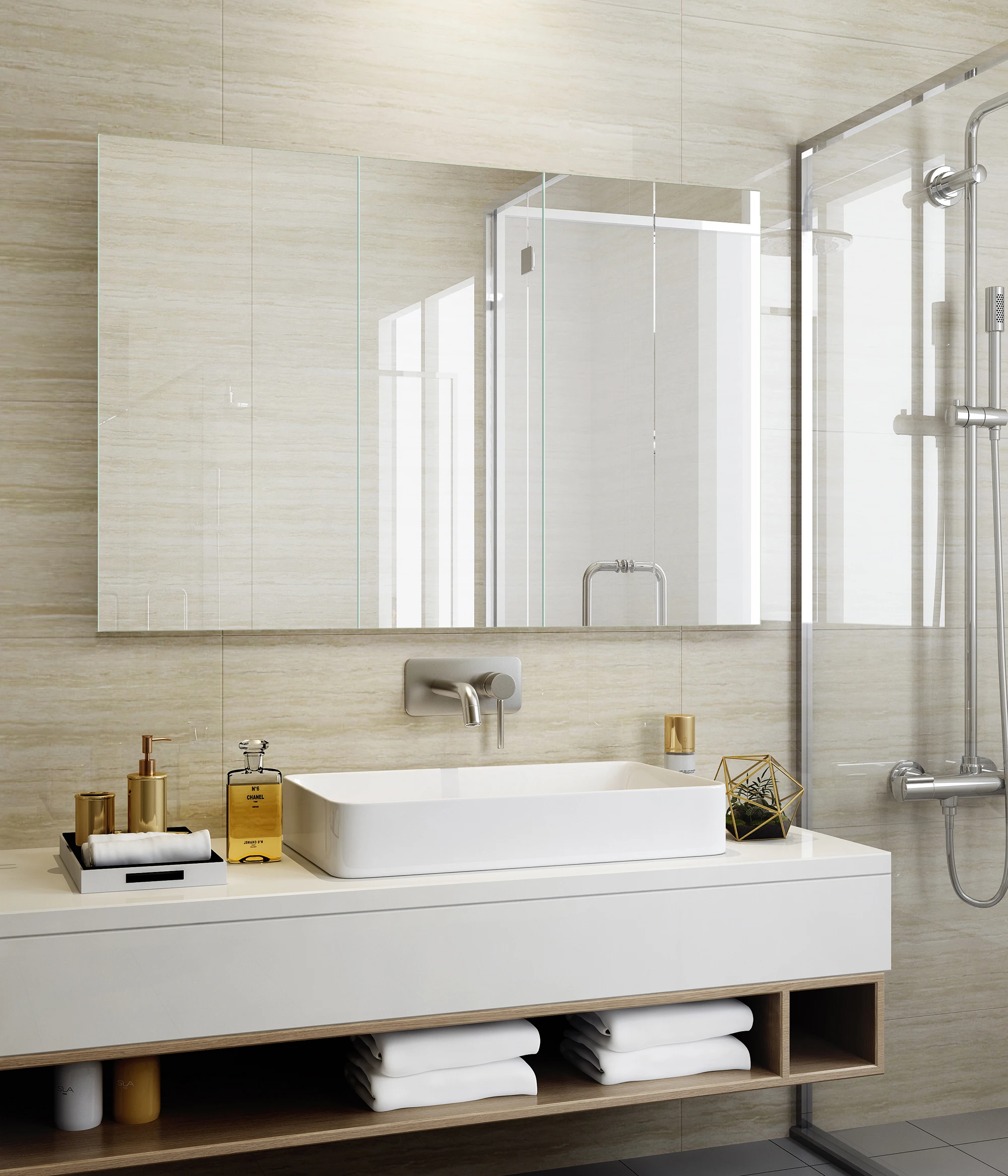 led shaving smart illuminated bathroom home goods lighted makeup mirror guangzhou vercon Medicine cabinet espejo led touch