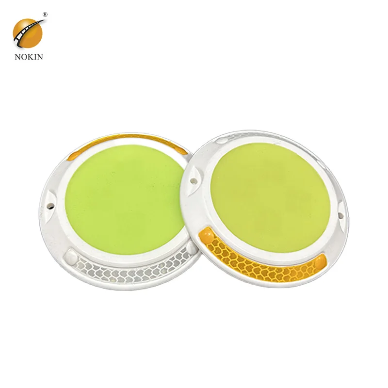 Round white ABS Fluorescent plastic glow in the dark reflective lattice sheet road stud With Double Sides Luminous cat eye