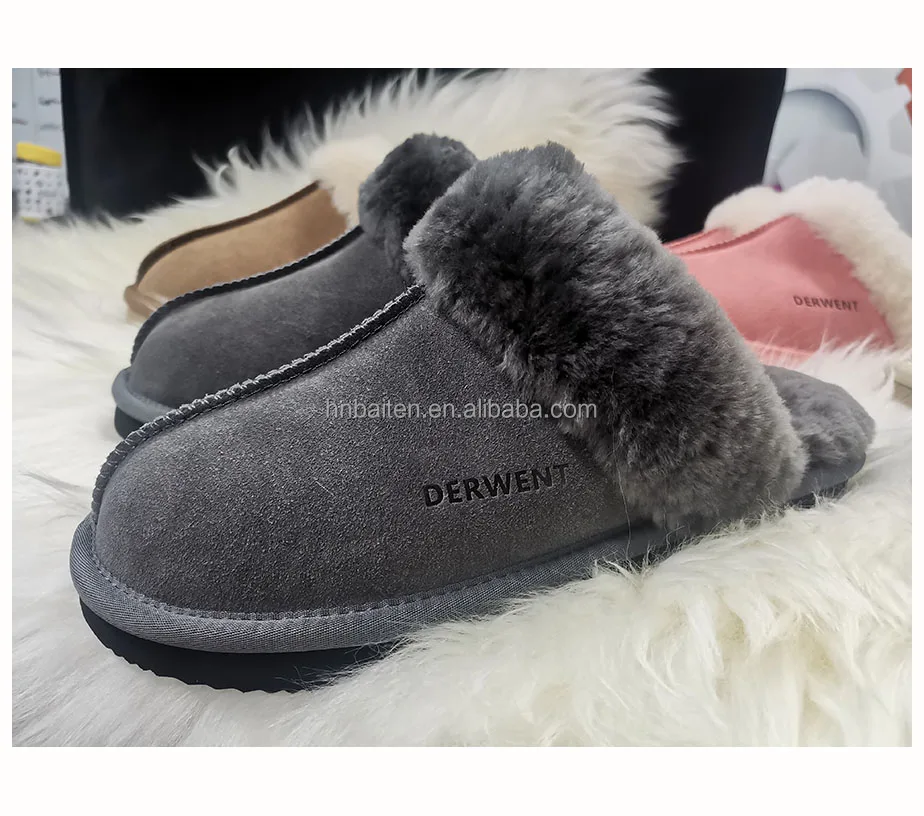 Winter Customized Sheepskin Slippers House Indoor Home Slippers for Women Slippers Women Home