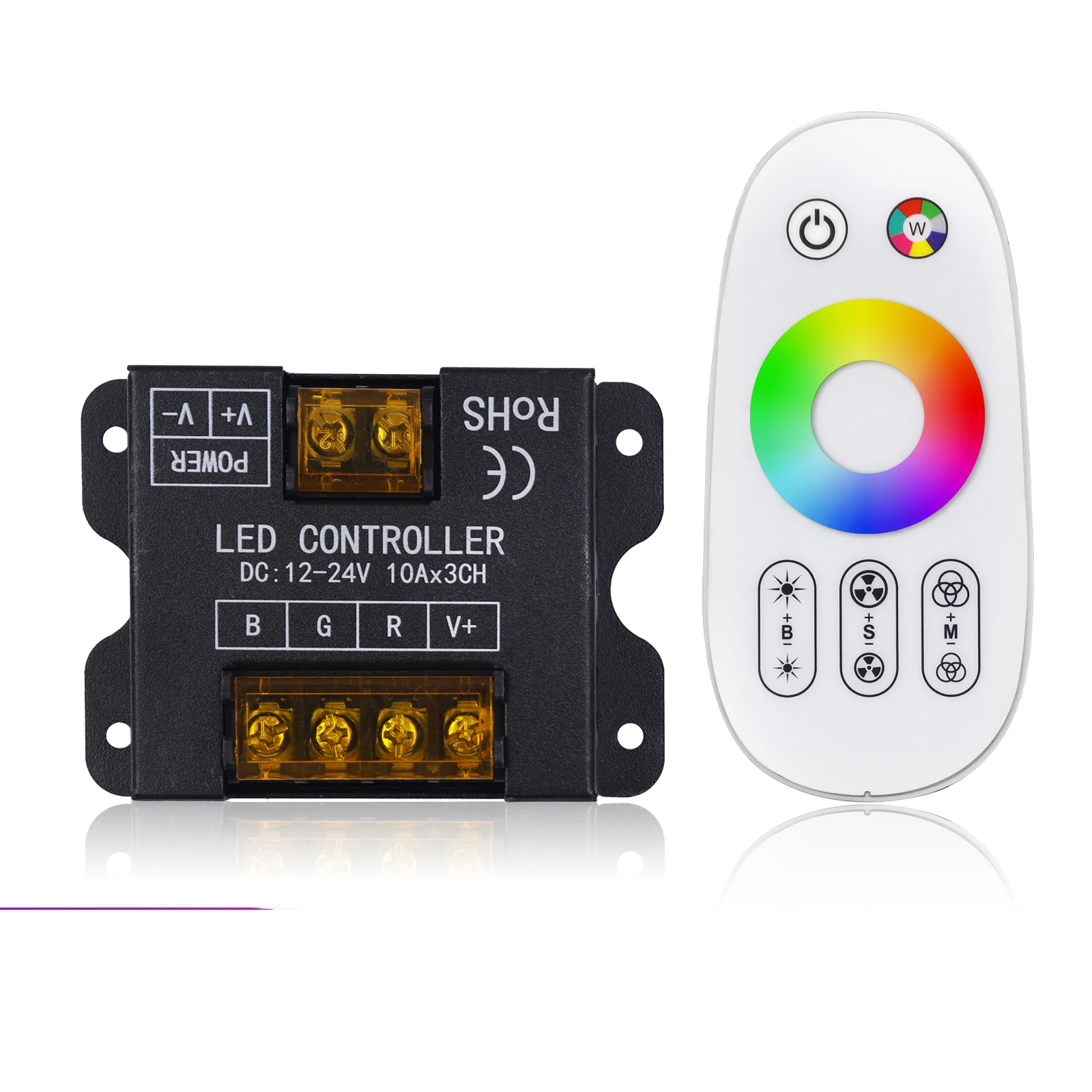Dimmable Touch Remote Control 30A High-Power RGB Controller Dimmer for RGB LED Light Strip Controller DC12-24V