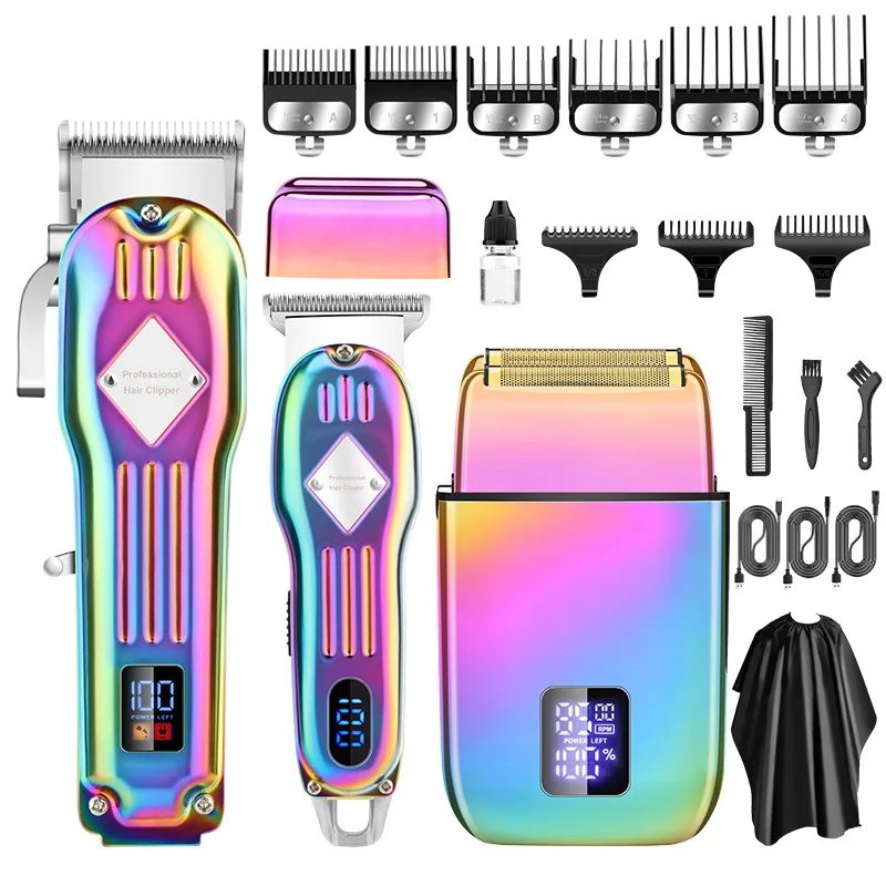 3 In 1 Multifunction Professional Hair Grooming Set Hair Cutting Shaver Salon Cordless Hair Trimmer & Clippers