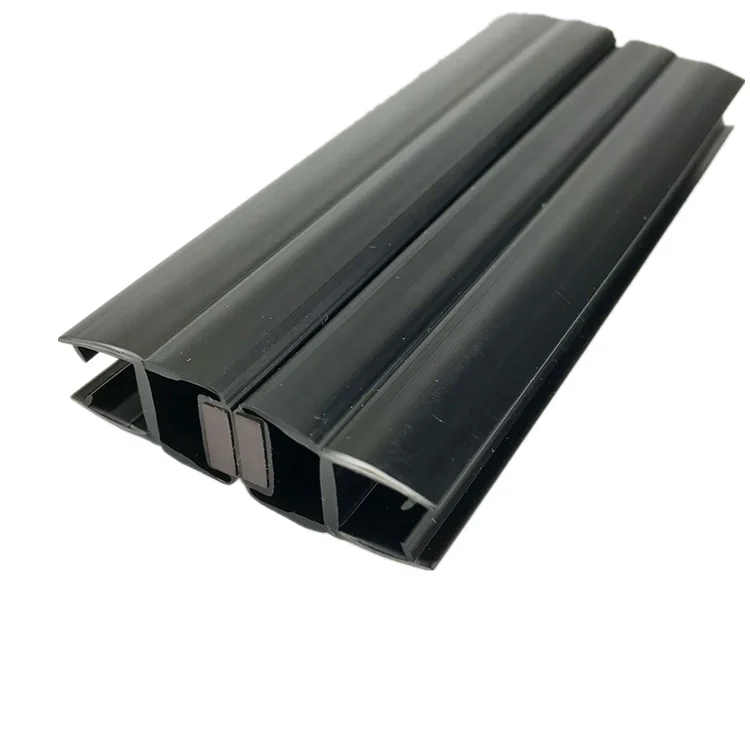 Waterproof Glass Edge PVC Magnetic Seal Strip for  Glass Shower Door