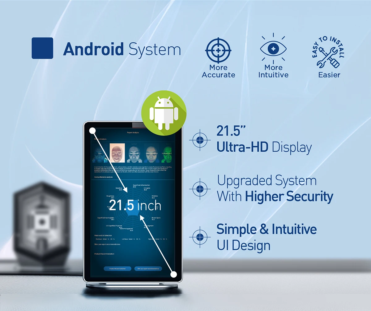 ADSS Portable Magic Mirror Digital Facial Scanner 3D 4D Mobile Skin Analyzer for Commercial Salon