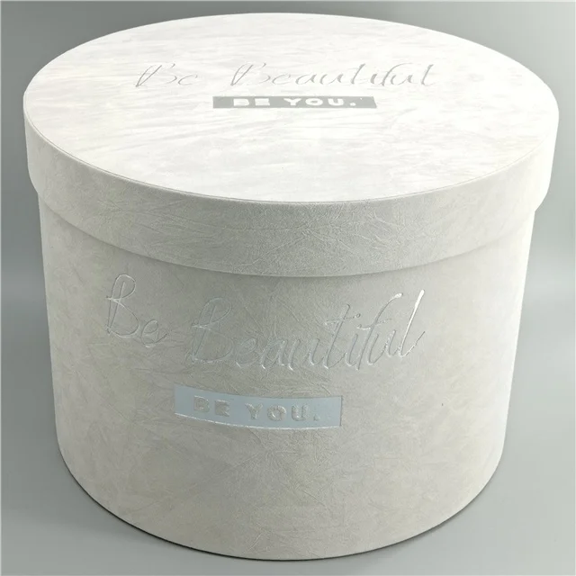 Handheld Rose Preserved Box Round Paperboard Hat Flower Box