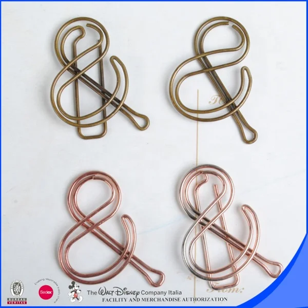 
Ampersand shape paper clip with rose gold finished 