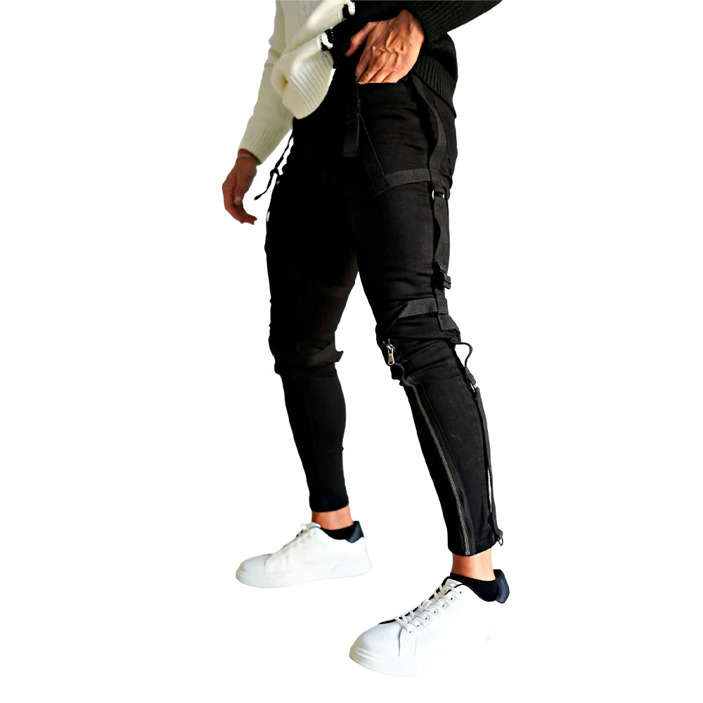 Gingtto Private Labels Non-Ripped Mens Jeans Denim Distressed Skinny Jeans Stretch Jeans for Men