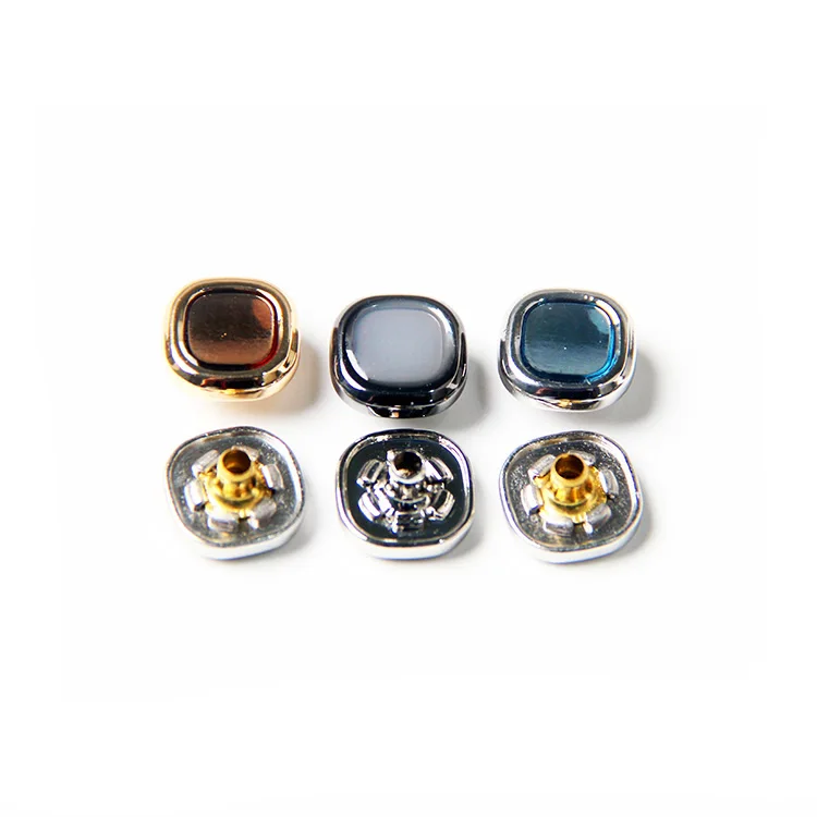 2020 Wholesale New Design Fashion ECO-Friendly  Custom Square Shape Metal Rhinestone Crystal Snap Button For Garment