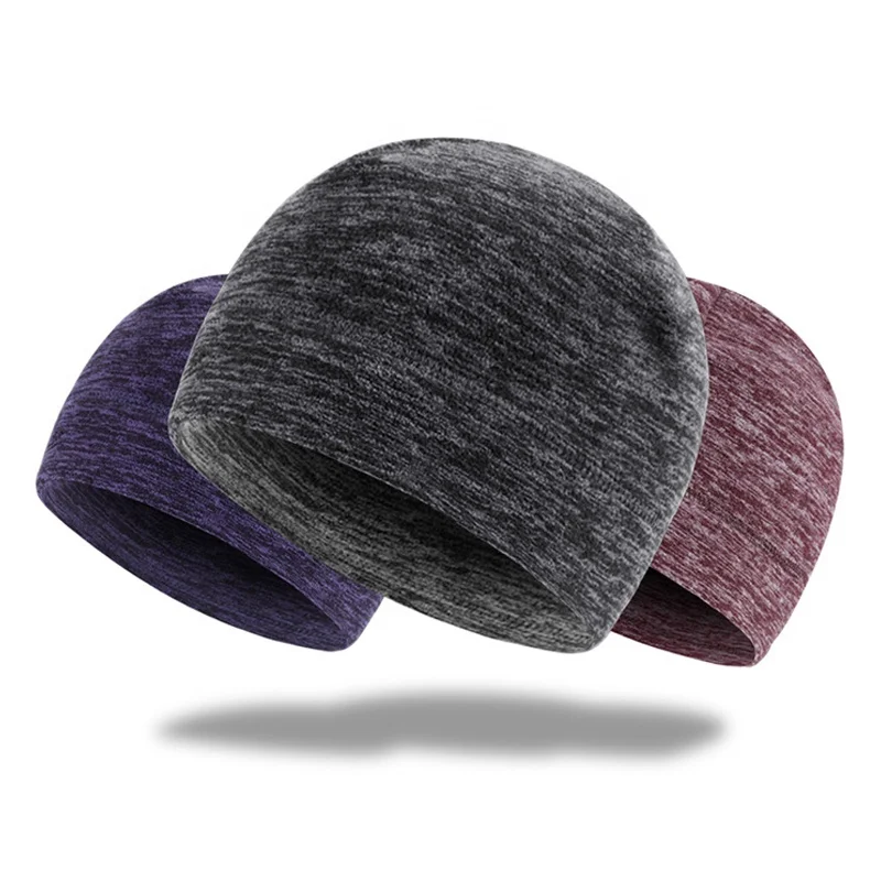 Wholesale Winter Thick Outdoor Cycling Sports Ski Windproof Ear Protection Unisex Cationic Soft Warm Fleece Skull Cap Hat