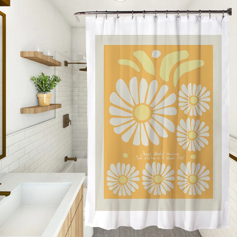 wholesale Korea fresh ins style waterproof shower curtain for bathroom