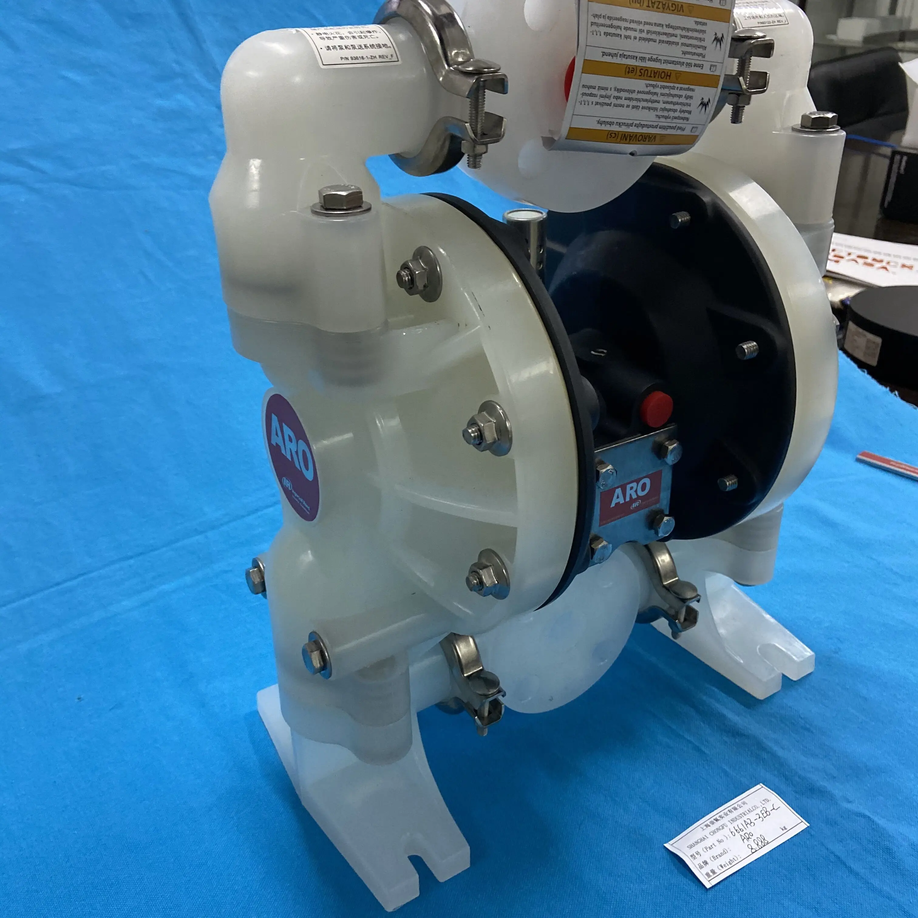 ARO Pneumatic Diaphragm Pump 6661A3-3EB-C 1 inch ARO air operated diaphragm pumps with Polypropylene Santoprene Diaphragm