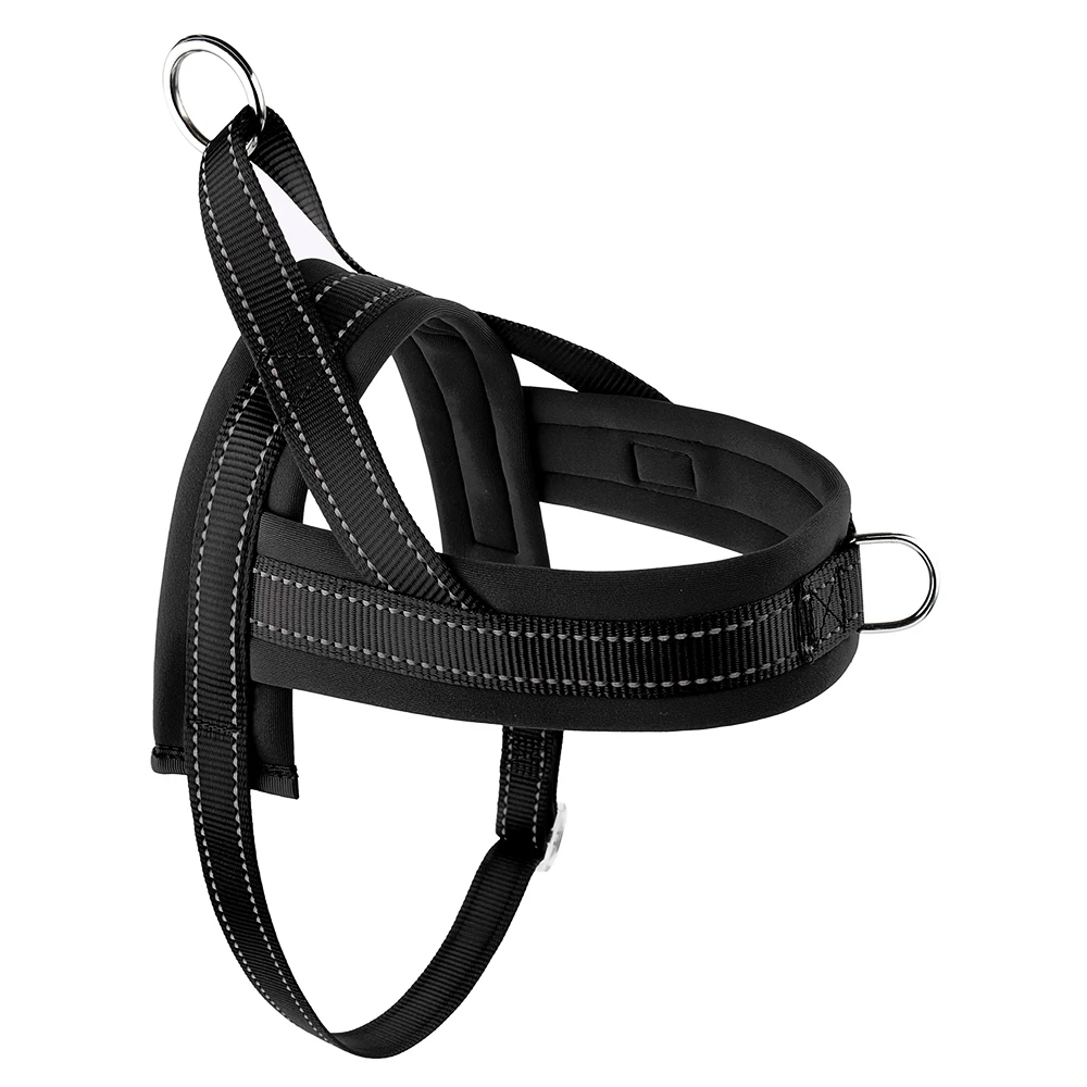 Светоотражающая Регулируемая шлейка для собак, мягкая подкладка без натяжения, быстрая установка, защита от перекручивания, подходит для собак, кошек, животных