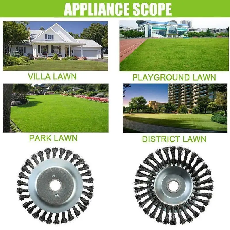 8inch Steel Wire Grass Trimmer Head Rounded Edge Weed Trimmer Head Grass Brush Removal Grass Tray Plate For Lawnmower 150/200m