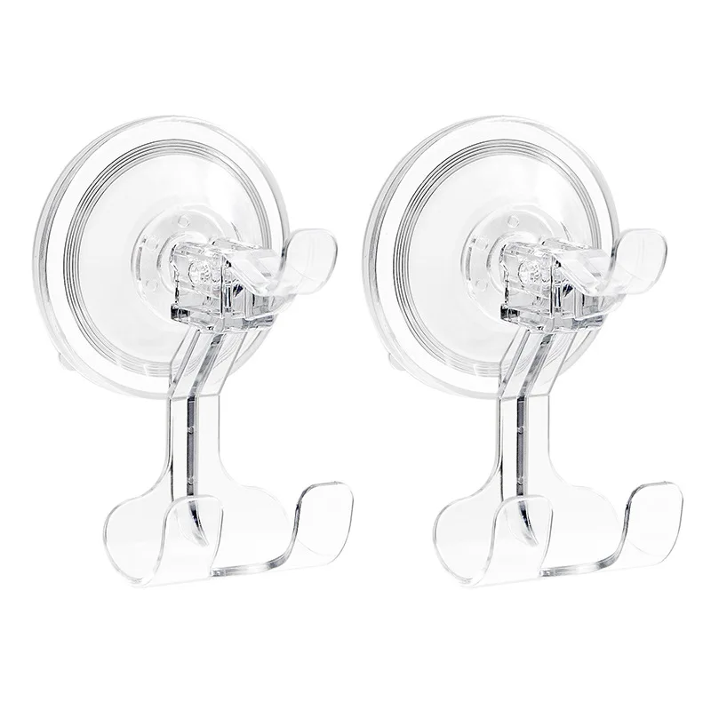 Concise Design Bathroom Suction Razor Holder double Hooks