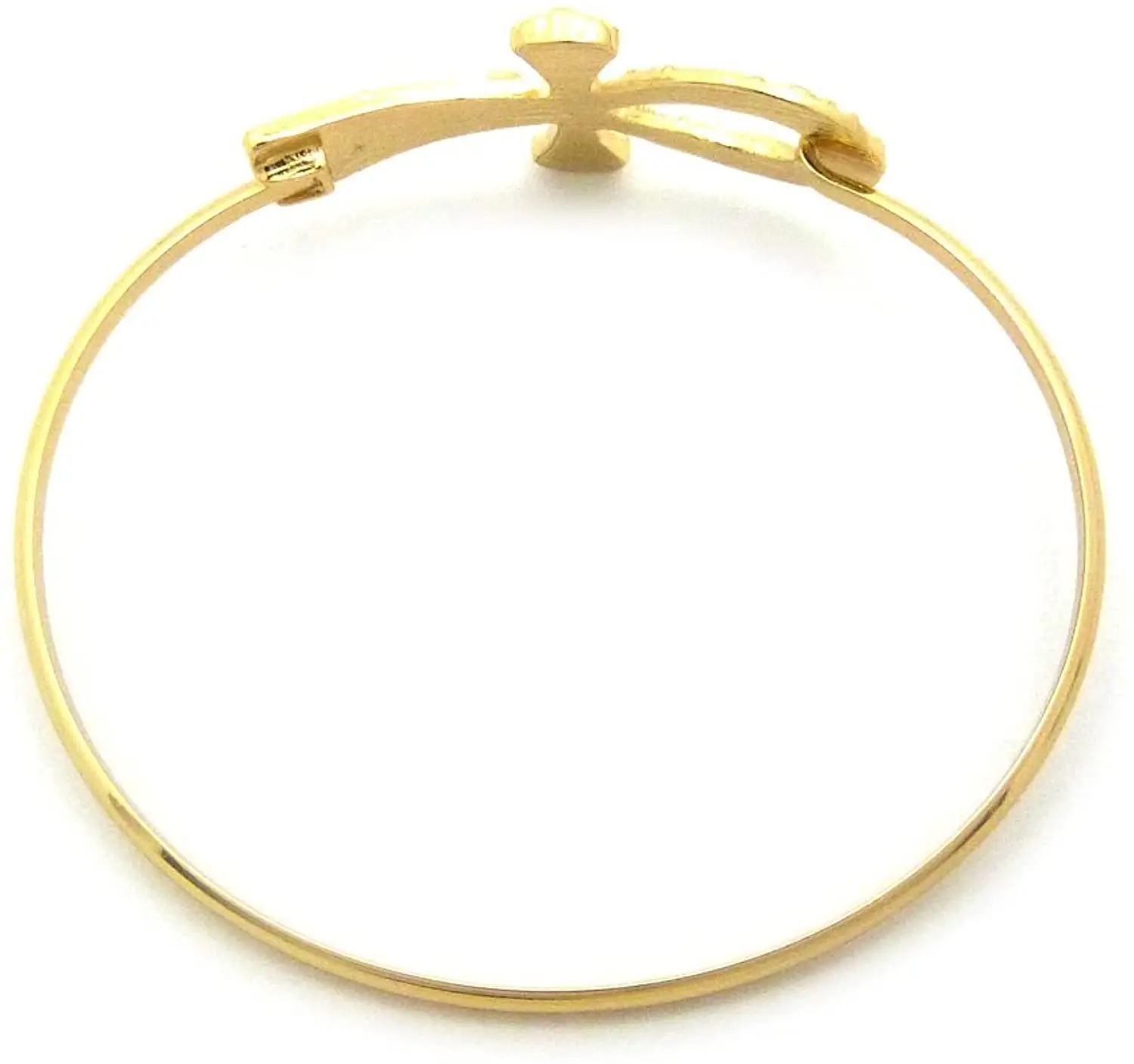 Egyptian Bracelet Jewelry Custom Ankh Gold Plated Horus Eye Stainless Steel Cross Bracelet Bangle