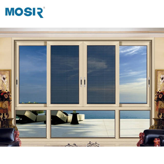 Floor Windows Aluminum Alloy Doors and Windows Custom Sliding Windows Soundproof Sunroom Floating Window Broken Bridge Aluminum