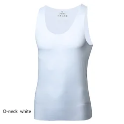 Мужской бесшовный облегающий жилет LYX001 из вискозы, спортивная одежда с широкими/узкими плечами и V-образным вырезом, тонкое летнее нижнее белье без рукавов