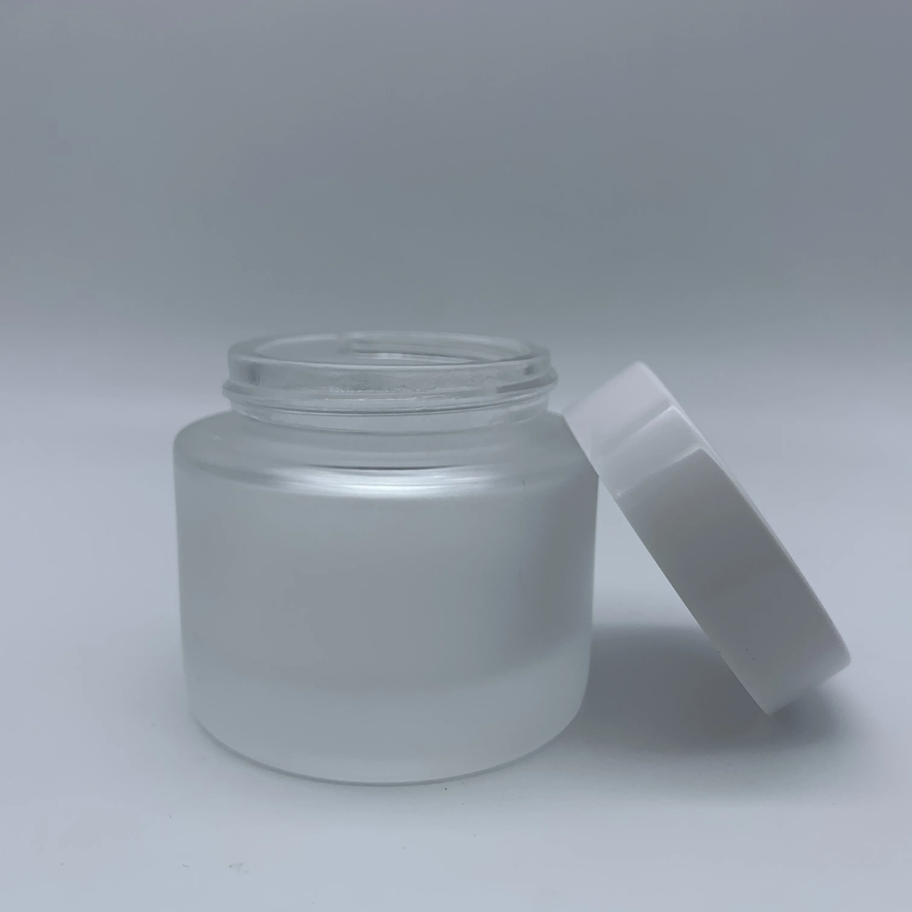  200 мл матовая стеклянная банка для крема с крышками косметики