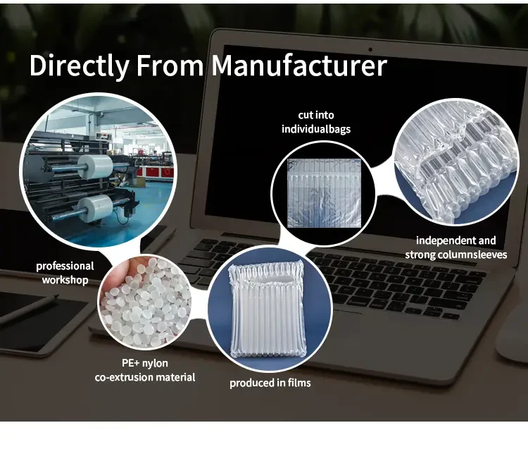 Shipping Inflatable Bubble Laptop Cushion Air Column Wrap Packing Inflatable Air Column Laptop