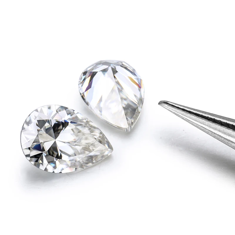 Jinying Fancy Cut Moissanite Diamond Pear cut 6x4mm-14x10mm D EF VVS1 loose moissanite stone
