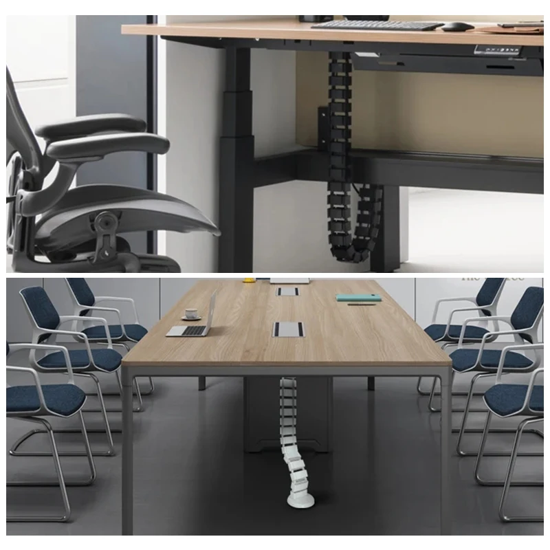 High Quality  Adjustable Height Cable Management spine Underdesk PC Wire Cable Tidy Management Underdesk Snake wire organizer