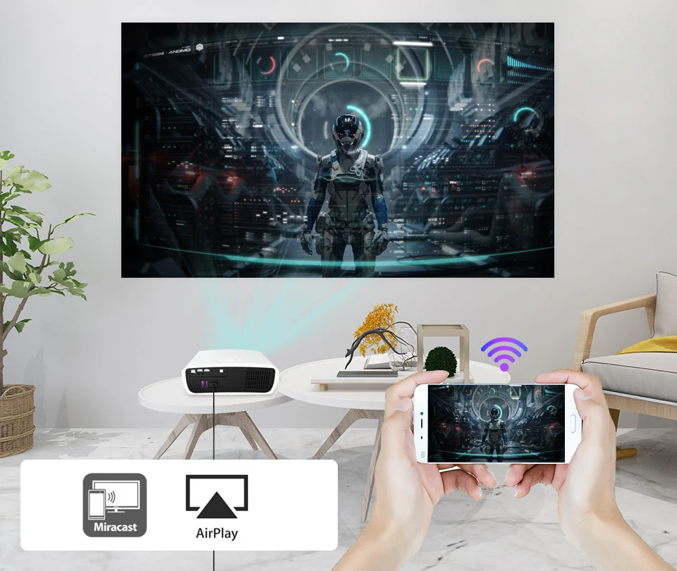 Светодиодный проектор Keystone C3 4D 4 + 64 ГБ 4K Android 10 0 Wi-Fi 1920*1080P домашний кинотеатр 3D медиаплеер