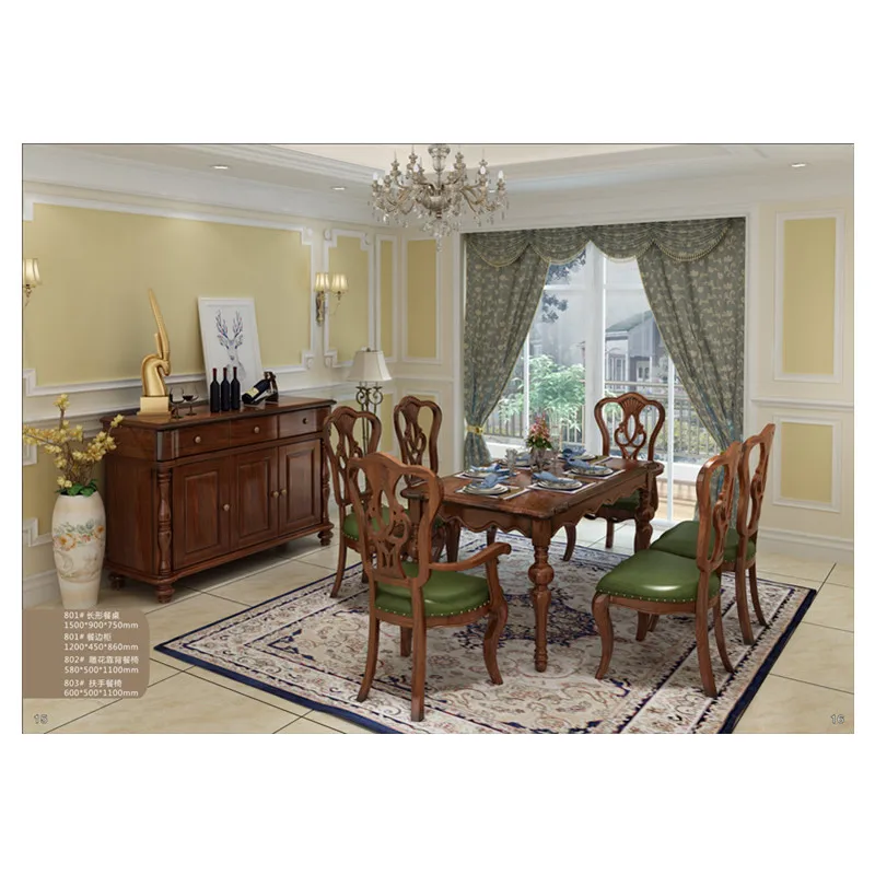 Высококачественный самый популярный обеденный круглый стол, 6 стульев