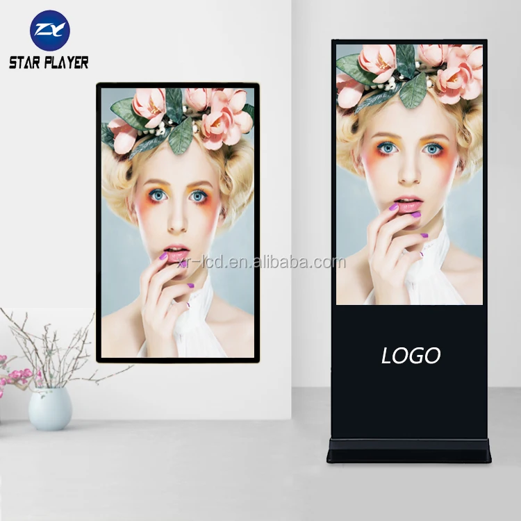 Напольный вертикальный сенсорный киоск totem lcd Цифровая вывеска для рекламы напольный