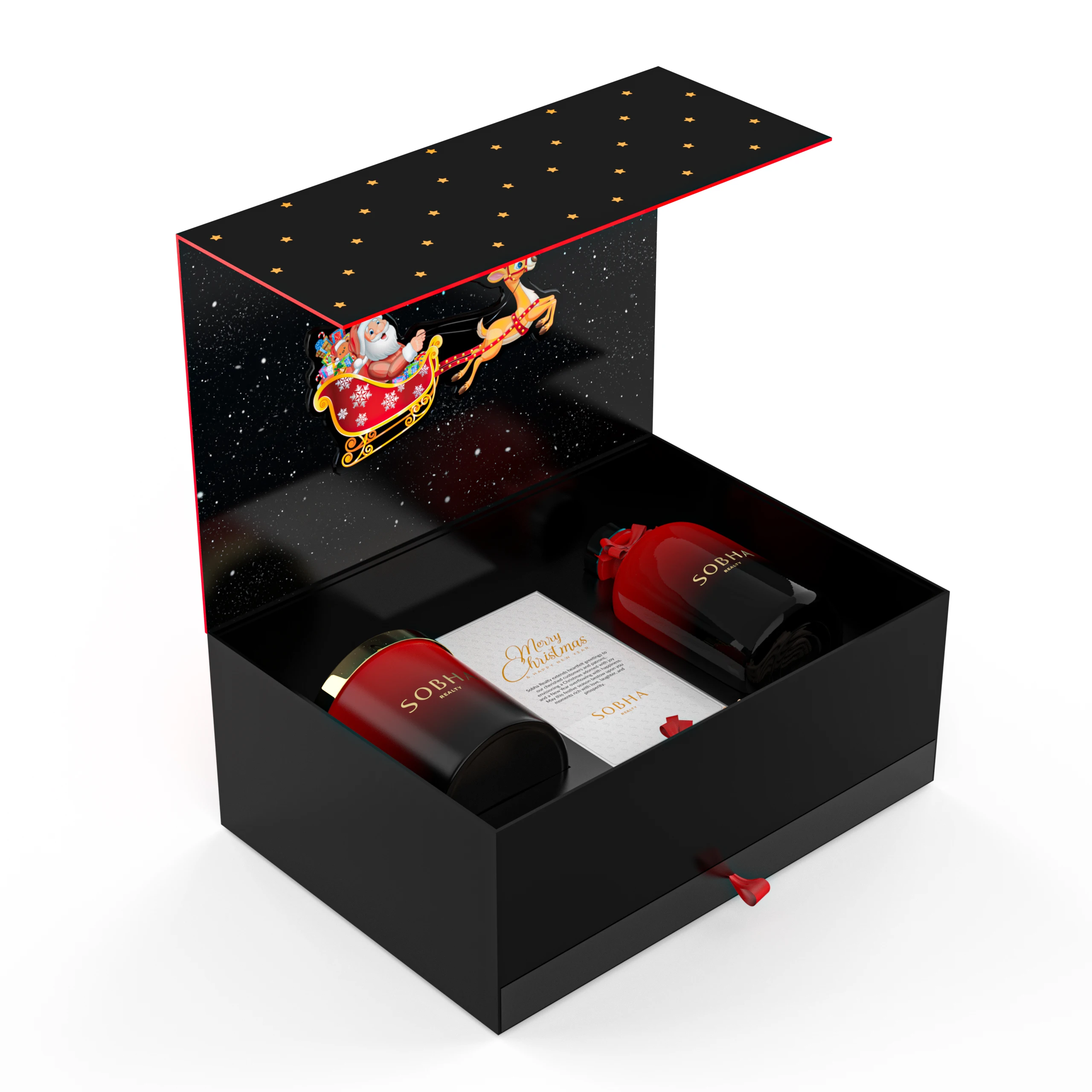 Custom size recyclable cardboard paper hard rigid magnet box packaging luxury folding magnetic gift box with magnetic lid drawer