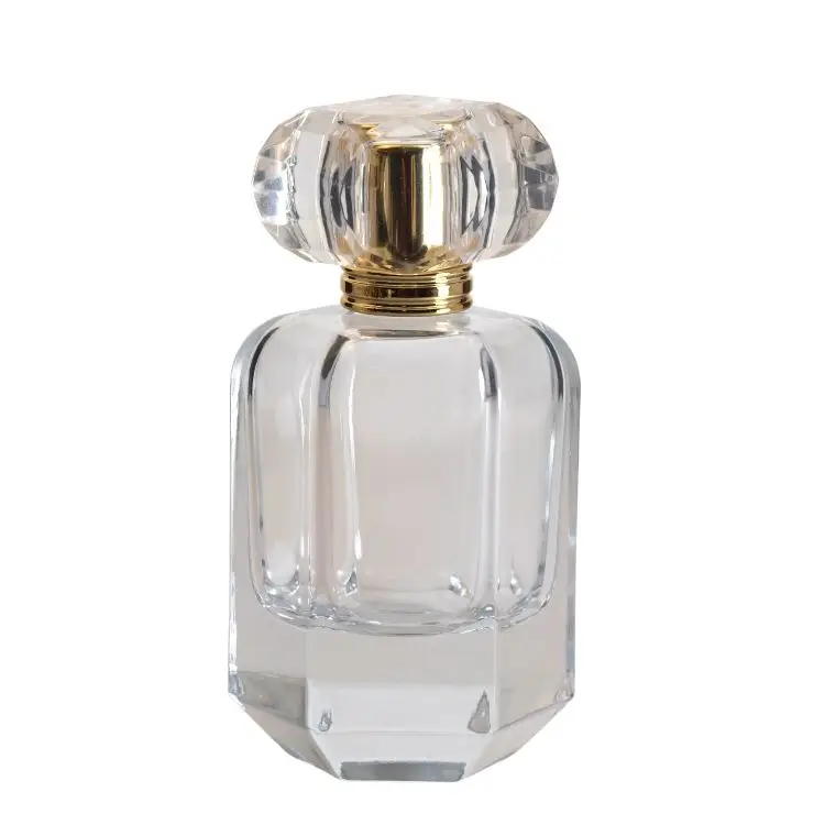 China Manufacturer Wholesale Clear Cheap Glass Perfume Refill Bottle With Gold Spray