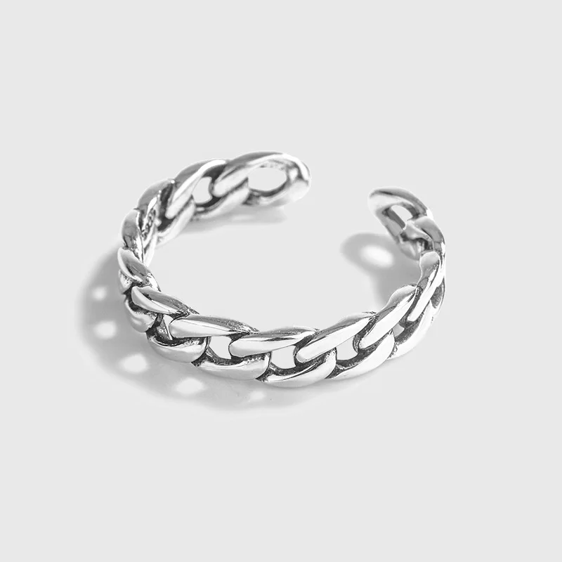 Wholesale New Arrivals Fashion Luxury Vintage Link Chain Rings For Men Women Ladies Female Jewelry Ring