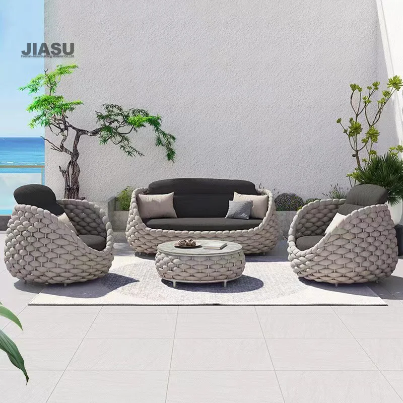 Sets Rattan Furniture Luxury Set Roof Modular White Aluminium Lounge Sofas Cushion Covers Teakwood Sofa Garden Outdoor