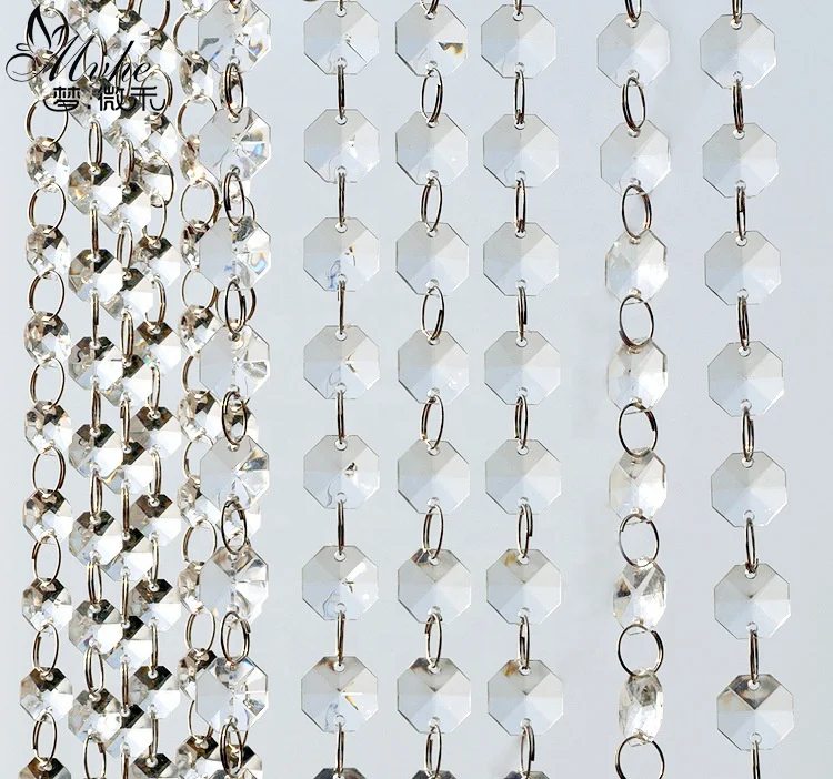 
65.6 Feet Clear Crystal Acrylic Gems Bead Strands Chain Garland, Tree Garlands, Christmas Decoration 