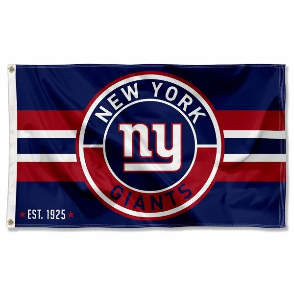 Wholesale promotion custom3*5 ft 100% polyester NFL teams double-sided outdoor durable New York Giants flag