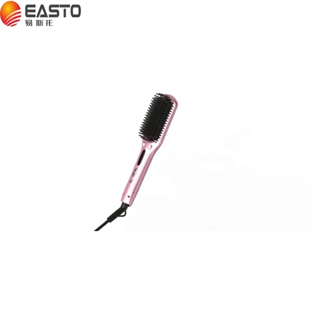 
Salon Straightener Home Label Purple Pink Hair Straightener Brush LED Display 5 Temperature Hair Straightener 