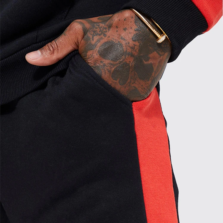 Custom Unisex 2 Piece Crew Neck Mens Cotton Embossed Tracksuits Jogger Sweatsuits Suits Bulk Sweatpants And Hoodie Set For Men